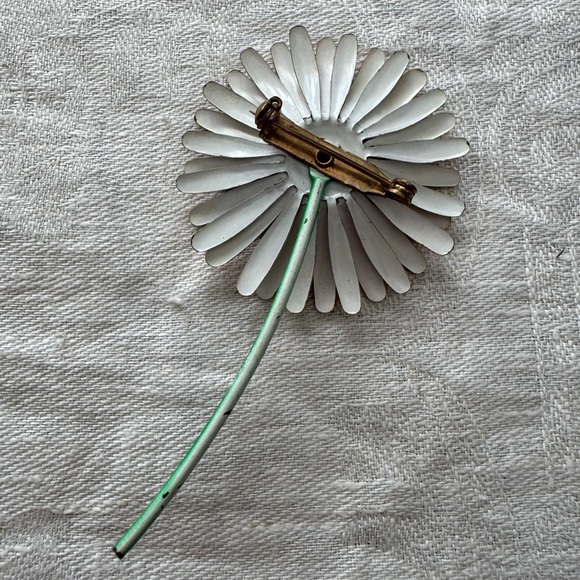 VTG 1950-60’s Mod Enamel Flower Brooch - Picture 5 of 6